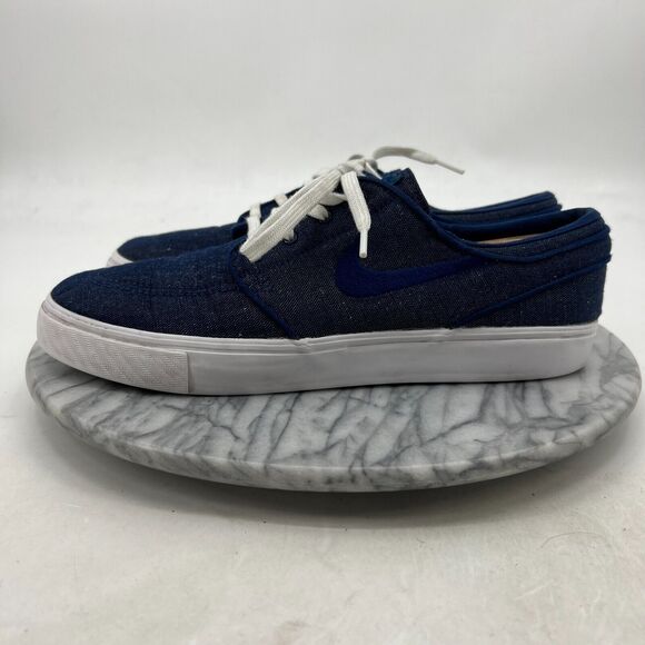 Nike Stefan Janowski Sneakers Mens 10 Blue Denim Canvas Low Top Skater Shoes - Picture 4 of 11
